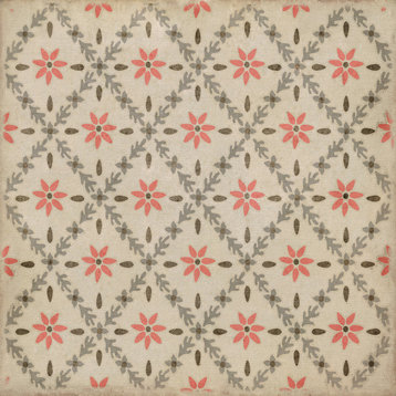 Williamsburg - Naturalist - Skipwith 36x36 Vintage Vinyl Floorcloth