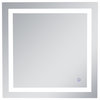 30"x30"Touch Sensor Hardwired LED Mirror, Color Changing Temp 3000K/4200K/6400K