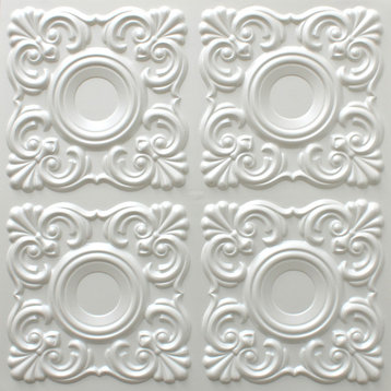 Pearl White 3D Ceiling Panels, 2'x2', 100 Sq Ft, Pack of 25