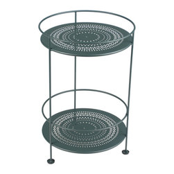 Gueridons Double Top Perforated Table - Outdoor Dining Tables