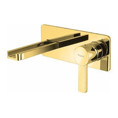 Aqua Luxury Wall-Mounted Faucet, Polished Gold