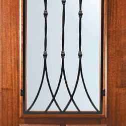 Slab Single Door 80 Wood Mahogany Warwick Arch Top Arch Lite - Front Doors