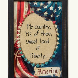 My Country Patriotic Stitchery Wall Hanging - Holiday Decorations
