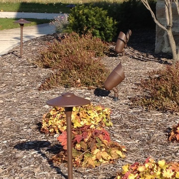 Various landscape lighting projects.