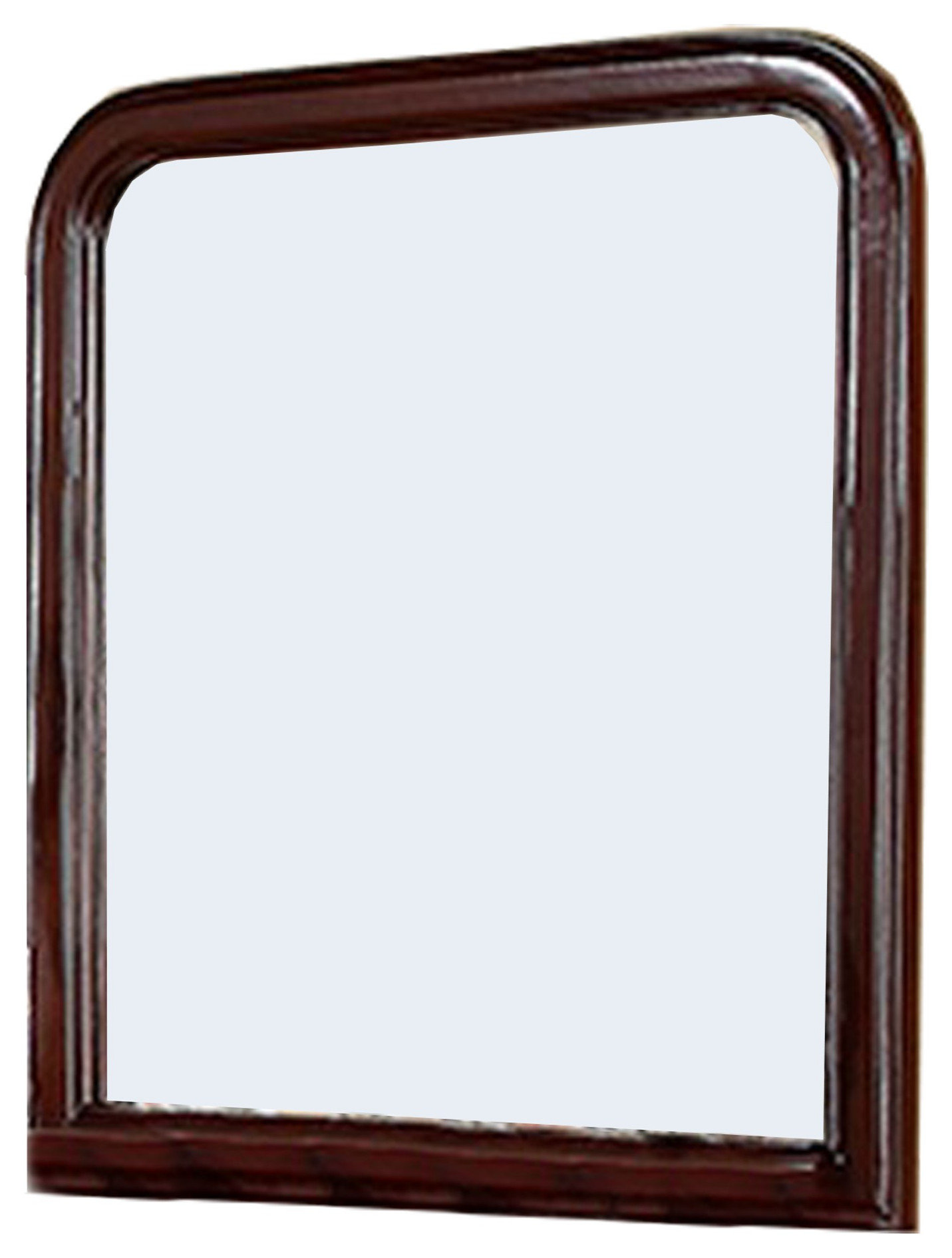 Benzara BM232118 37 Inches Wooden Mirror With Curved Edges, Brown - Traditional - Wall Mirrors ...