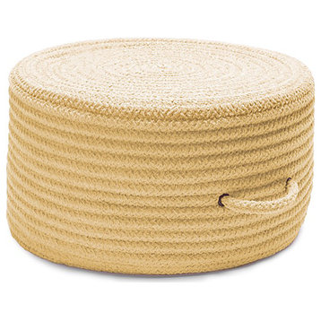 Colonial Mills  Solid Chenille Pouf, Banana, 20"x20"x11"