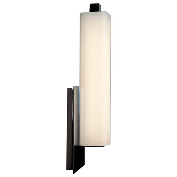 Chic, Wall Sconce, LED, Chrome Finish With Opal Glass Shade