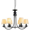 Candle-Style Chandelier With Fabric Shade, 6-Light