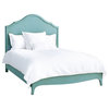Fiona Luxe Bed, Robins Egg Blue With Wood Panel, Full