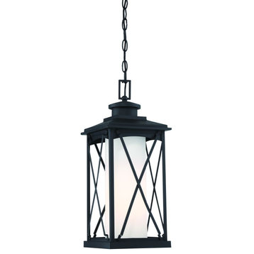 The Great Outdoors 72684 Lansdale 9"W Outdoor Mini Pendant - Black