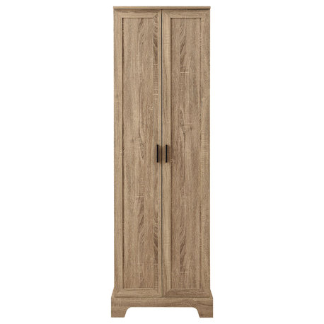 GDF Studio 23"W Bathroom Storage Cabinet, Adjustable Shelves & Two Doors, Brown