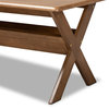 Sarai Modern Transitional Walnut Brown Finished Rectangular Wood Coffee Table