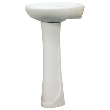 Madison Vitreous China Pedestal Sink Only, White