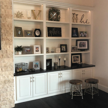 Erie Built-In Near Fireplace