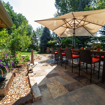 Tree-lined Outdoor Dining Patio