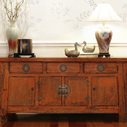 Distressed Altar Style Cabinet - Buffets And Sideboards