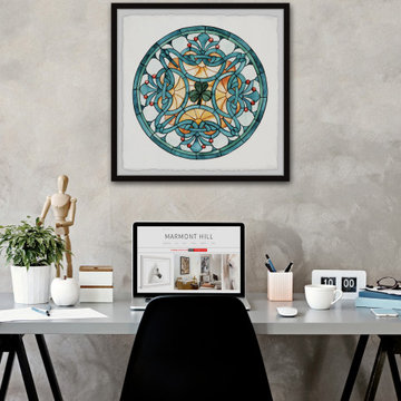 "Center Clover Leaf" Framed Painting Print