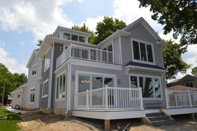 Coastal exterior home idea in Other