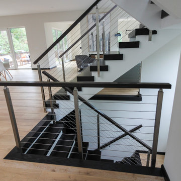Project #70 | Open-Riser Staircase with Cable Railing