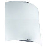 EGLO USA - 1x8.2W LED Wall Light With Silver Finish and White Glass - Lighting Specifications: