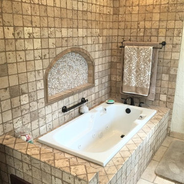 Custom Arched Natural Stone Master Bathroom Remodel - Seattle WA