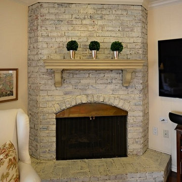 Bright Rustic Fireplace