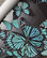 Butterflies Wallpaper, Turquoise, 3 Yards