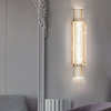 Modern Crystal LED Wall Lamp for Living Room, Bedroom, Dining Room, Dia3.9xh16.5", Warm Light