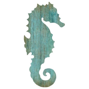 Suzanne Nicoll Silhouette Seahorse Wood Panel Sign