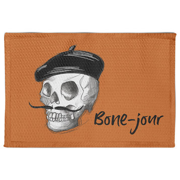 Bone-Jour Skull Sketch Area Rug