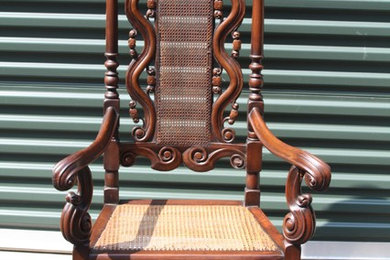 Antique William & Mary Tall back Chair-1800s