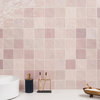 Kingston 4 in x 4 in Polished Ceramic Tile, Pink