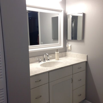 Bath remodel with Thunder Grey Cultured Marble