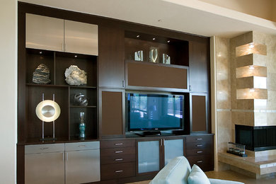 Family room - contemporary family room idea in Phoenix