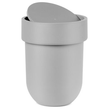 Touch Waste Can With Lid, Gray