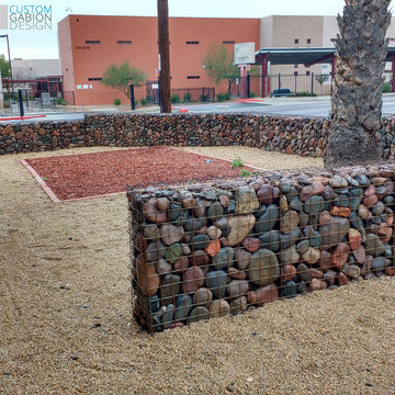 Corner lot Gabion wall