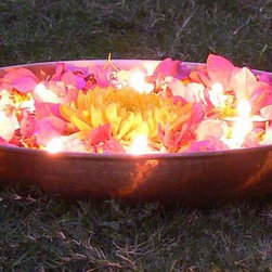 Copper Catch Basin for Rain Chains - Rain Chains