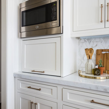 White and navy Raleigh kitchen remodel