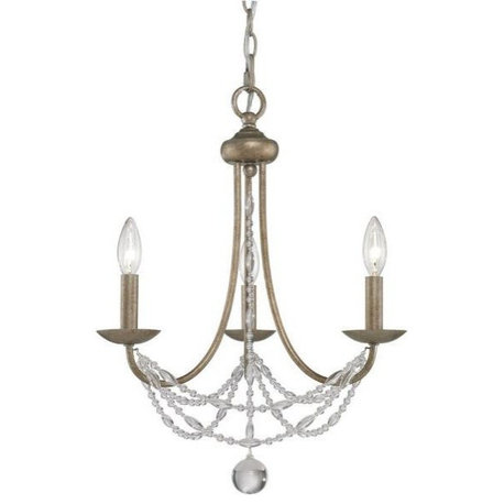 Golden Lighting 7644-M3 GA Mirabella - 3 Light Mini Chandelier