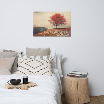 Country Wall Decoration: Crimson Peak Minimal Botanical Retro Subdued Realism