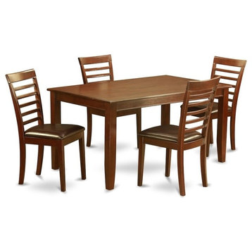 5-Piece Formal Table Set For 4, Dining Table With 4 Dining Chairs