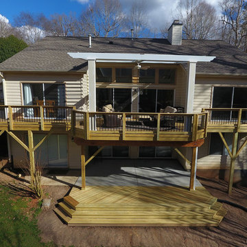 Customized Deck & Patio Expansion with Arcadia Adjustable Pergola