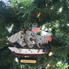 Wooden USS Constitution Tall Model Ship Christmas Ornament 4'', Christmas