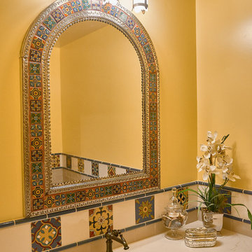 Guest Bathroom with traditional mirror