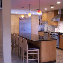 contemporary gourmet kitchen