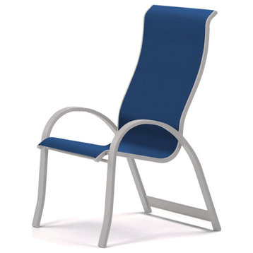 Aruba II Sling Supreme Height Arm Chair, Textured White/Red, Textured White, Cob