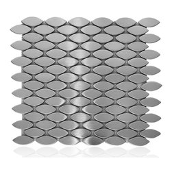 Oval Ellipse Metal Mosaics stainless steel metal tile - Mosaic Tile