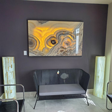 Onyx Stone Backlit Wall Painting