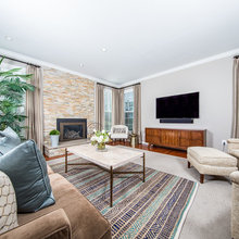 stone fireplace