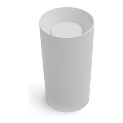 ADM Bathroom Design - ADM Circular Freestanding Pedestal Sink, White, 20" - Bathroom Sinks